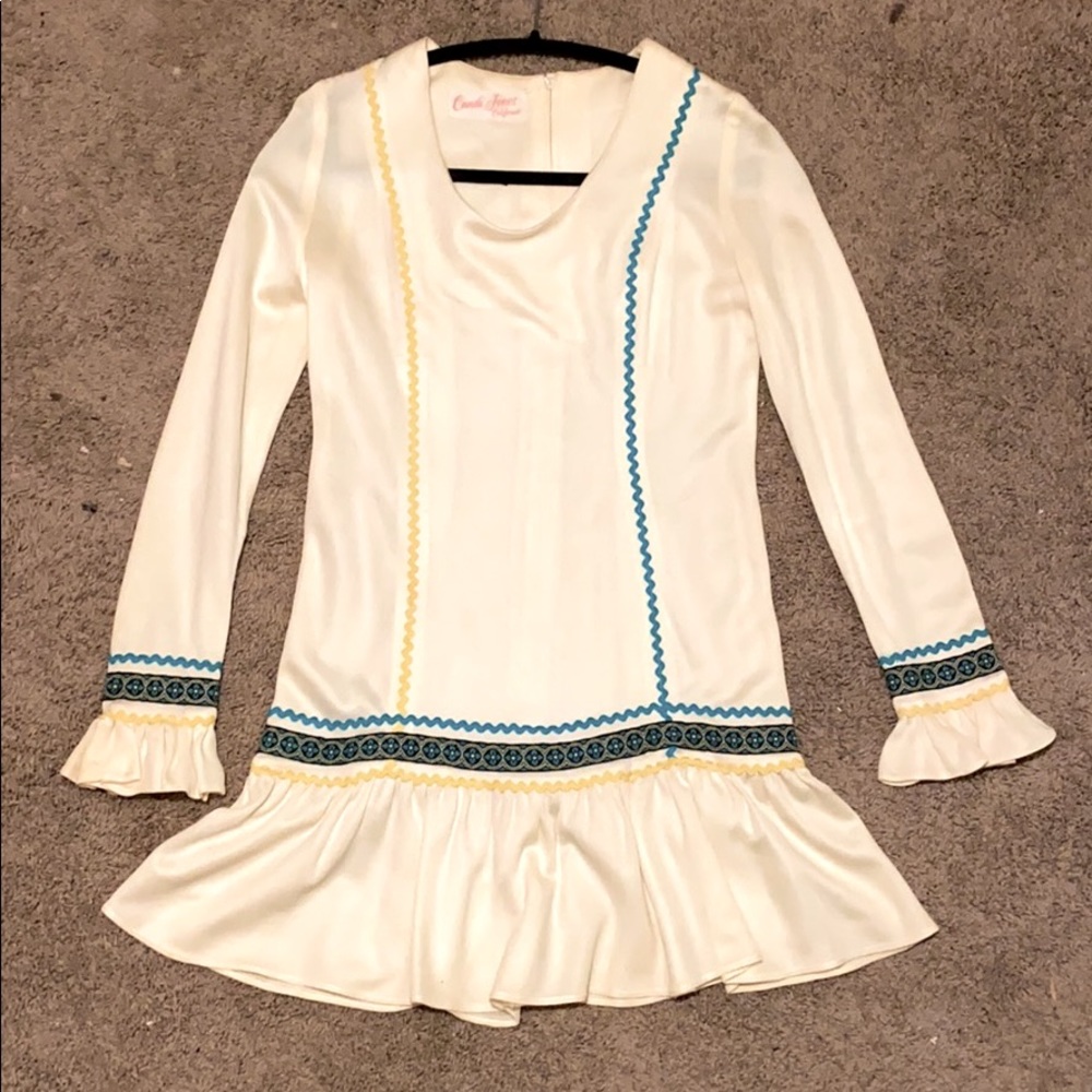 Vintage 1960s Candi Jones California Mini Dress XS
